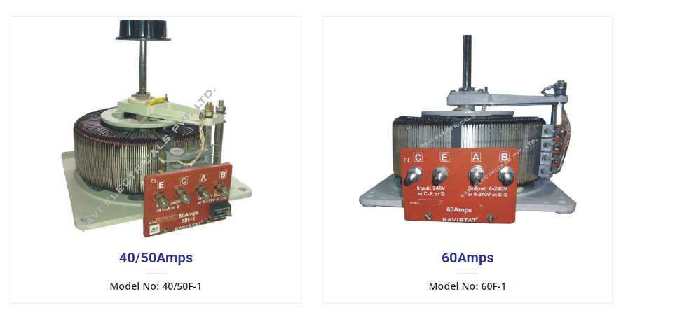 40 - 60 AMPS Single Phase Variable Auto Transformers