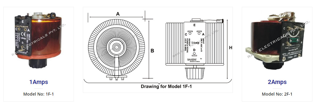 Single Phase Open Type Variable Auto Transformers